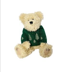 Boyds Bears Chuck Woodbeary 10 in. Green knit sweater with tags classic jointed